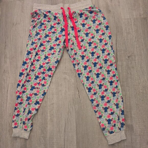 Disney Women Gray Overprint Pajama Joggers Size XL - Picture 1 of 4